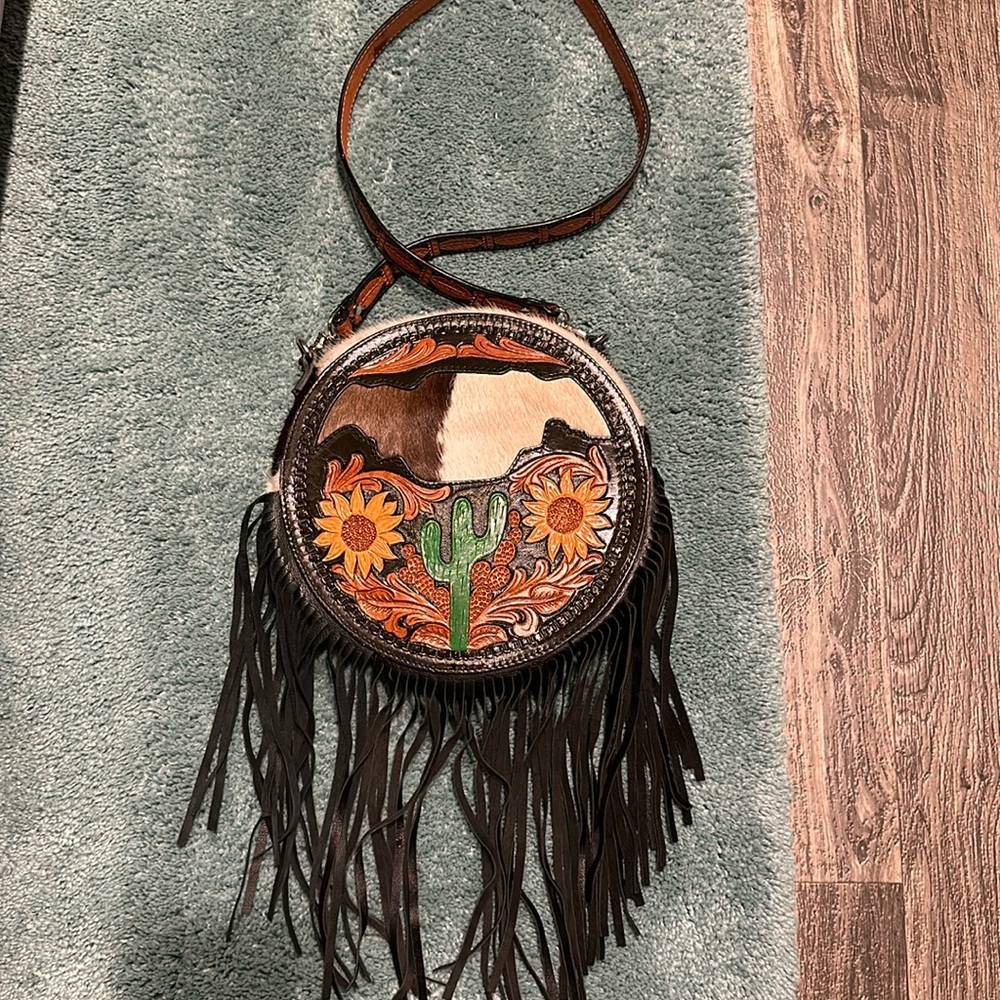 Cowhide Canteen Purse